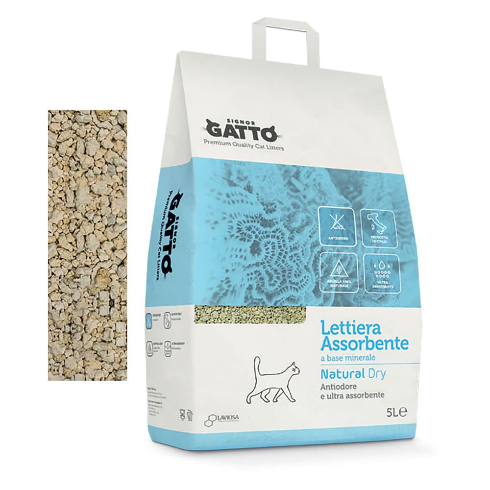 LETTIERA IGIENICA 'NATURAL DRY' 5 lt (4 PZ)