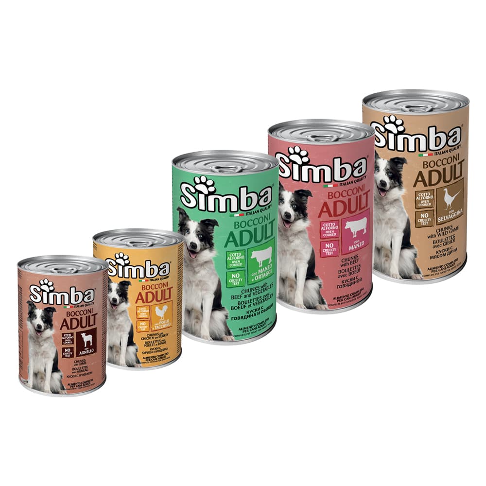 BOCCONI PER CANI 'SIMBA' manzo e ortaggi - gr 1230 (12 PZ)