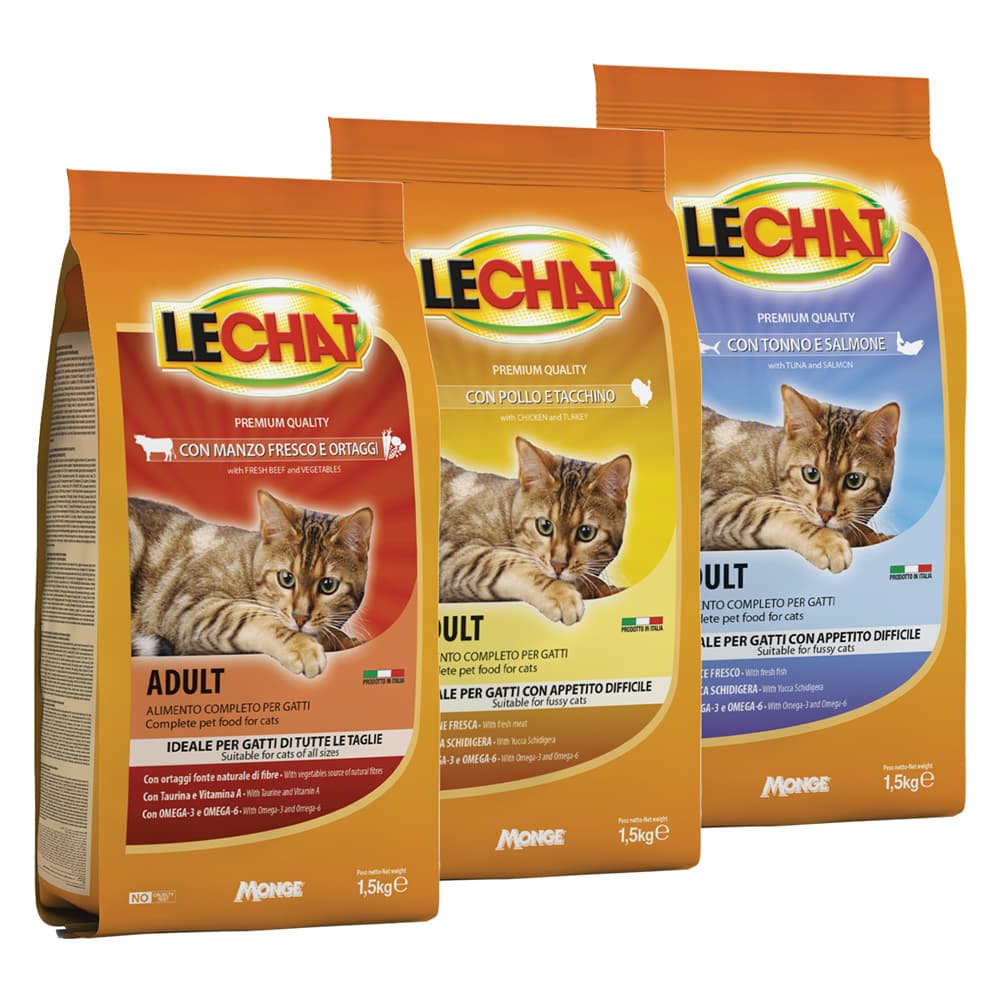 CROCCANTINI PER GATTI 'LE CHAT' manzo e ortaggi - kg 1,5