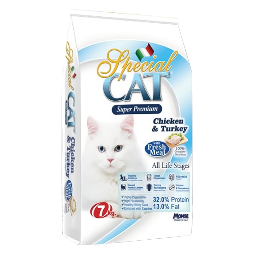 CROCCANTINI PER GATTI 'SPECIAL CAT' pollo e tacchino - kg 7
