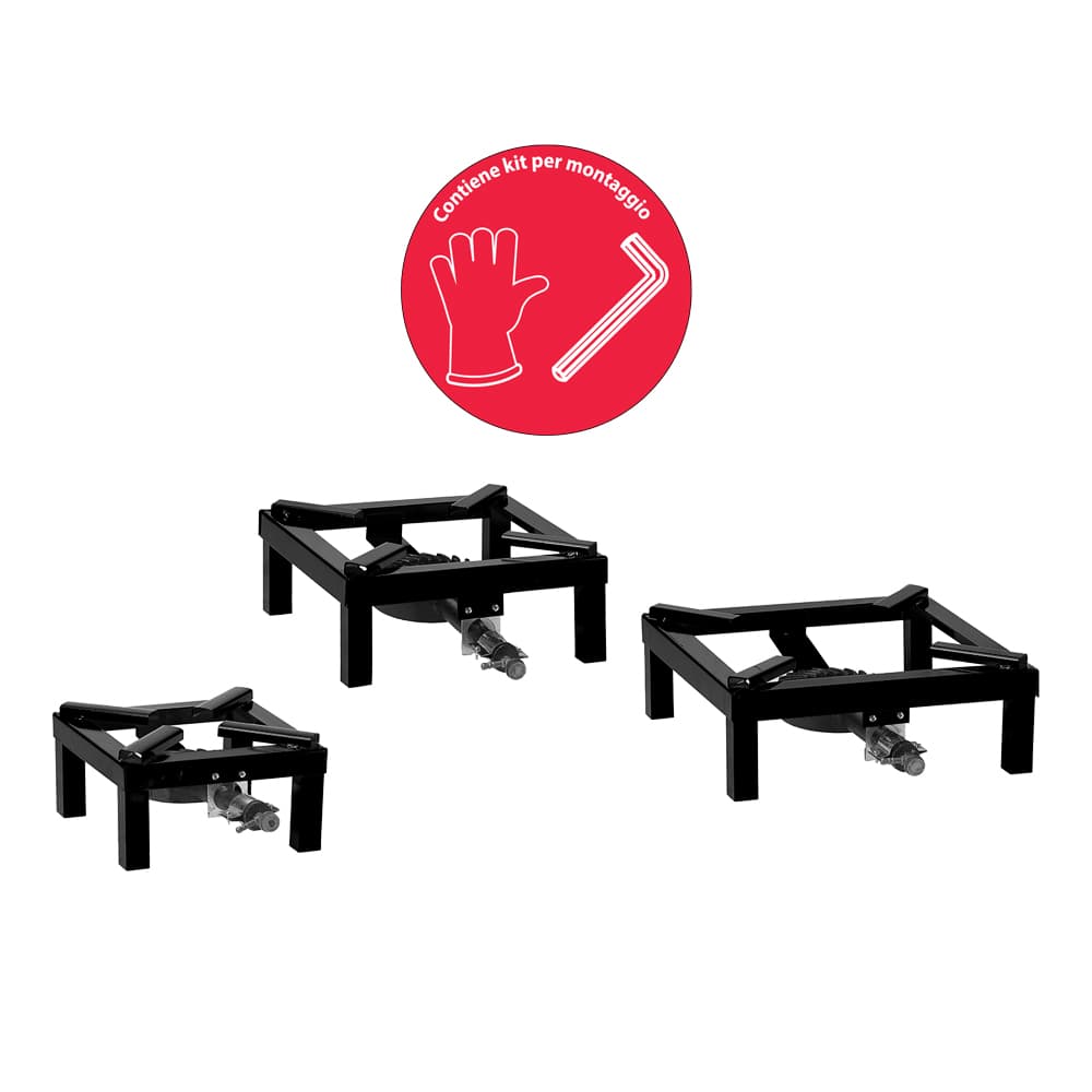 FORNELLONE A GAS 'EXTRA' cm 40 x 40 (2 PZ)