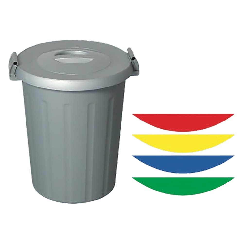 BIDONE IMMONDIZIA Lt. 25  grigio - manici personaliz. (6 PZ)