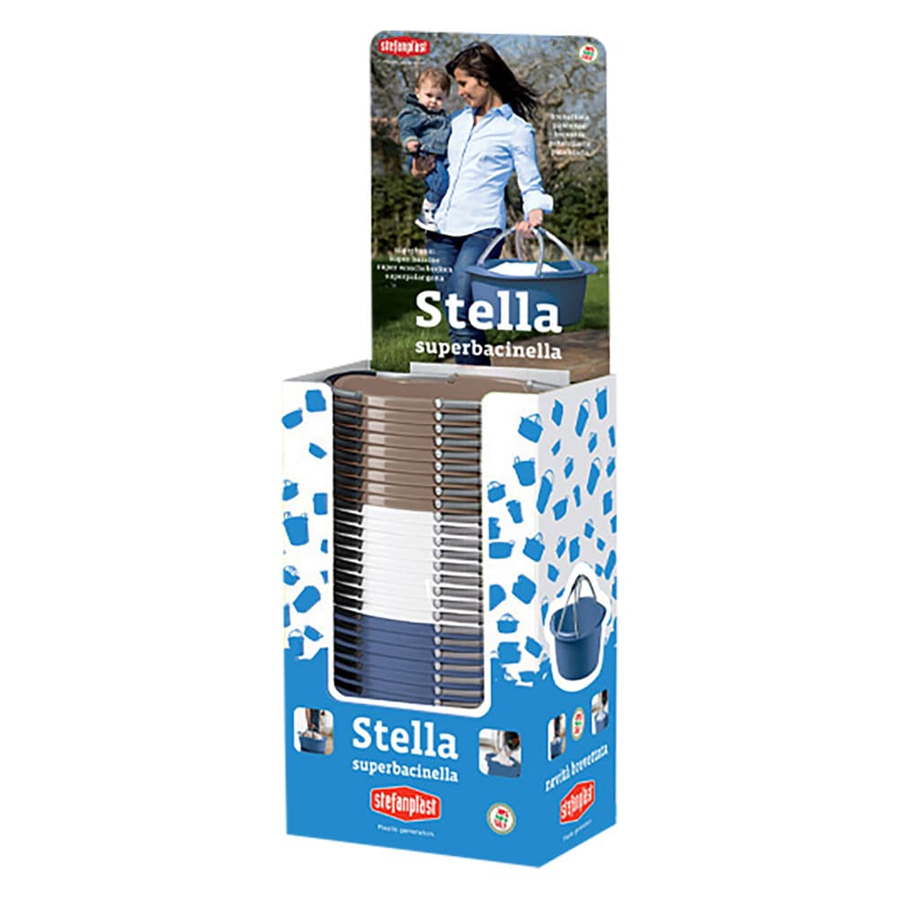 ESPOSITORE CESTA PORTABIANCHERIA 'STELLA' totale 30 pezzi