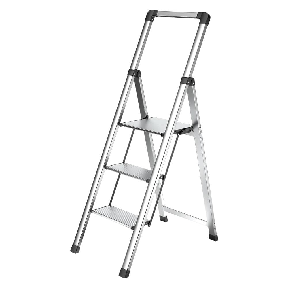 SGABELLO 'ALU-STEP' 3 gradini - aperto cm 72 x 45 x h.128,8