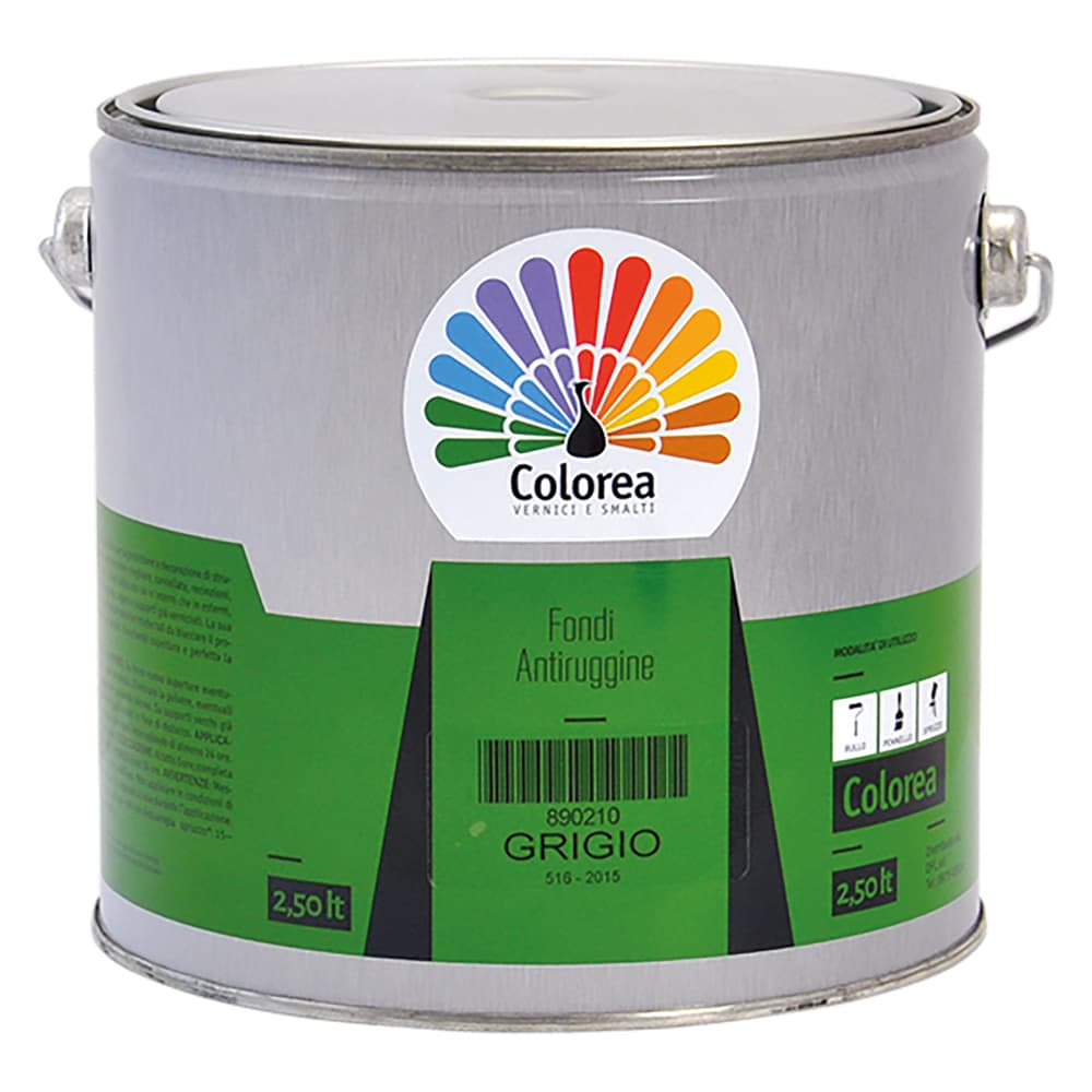 ANTIRUGGINE SINTETICA 'COLOREA' Lt. 0,5 Grigio (6 PZ)