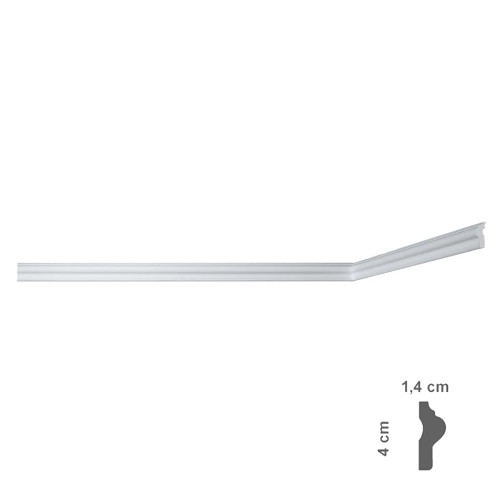 CORNICE DECORATIVA PER SOFFITTO mod. I709 - mm. 14 x  40 x 2 mt (125 PZ)