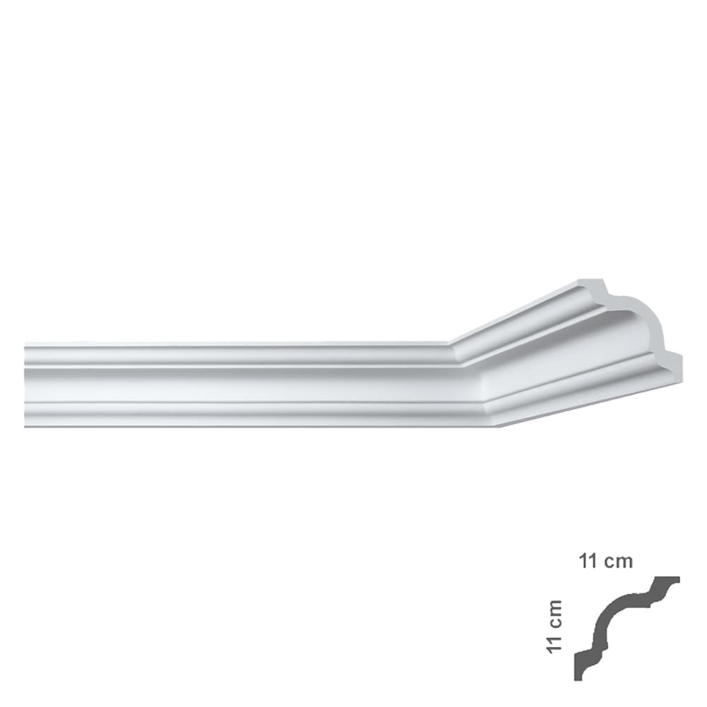 CORNICE DECORATIVA PER SOFFITTO mod. I790 - mm 110 x  110 x 2 mt (50 PZ)