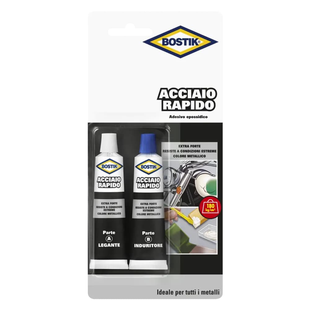 ADESIVO 'ACCIAIO RAPIDO' ml. 30 (2 x 15 ml) (12 BL)