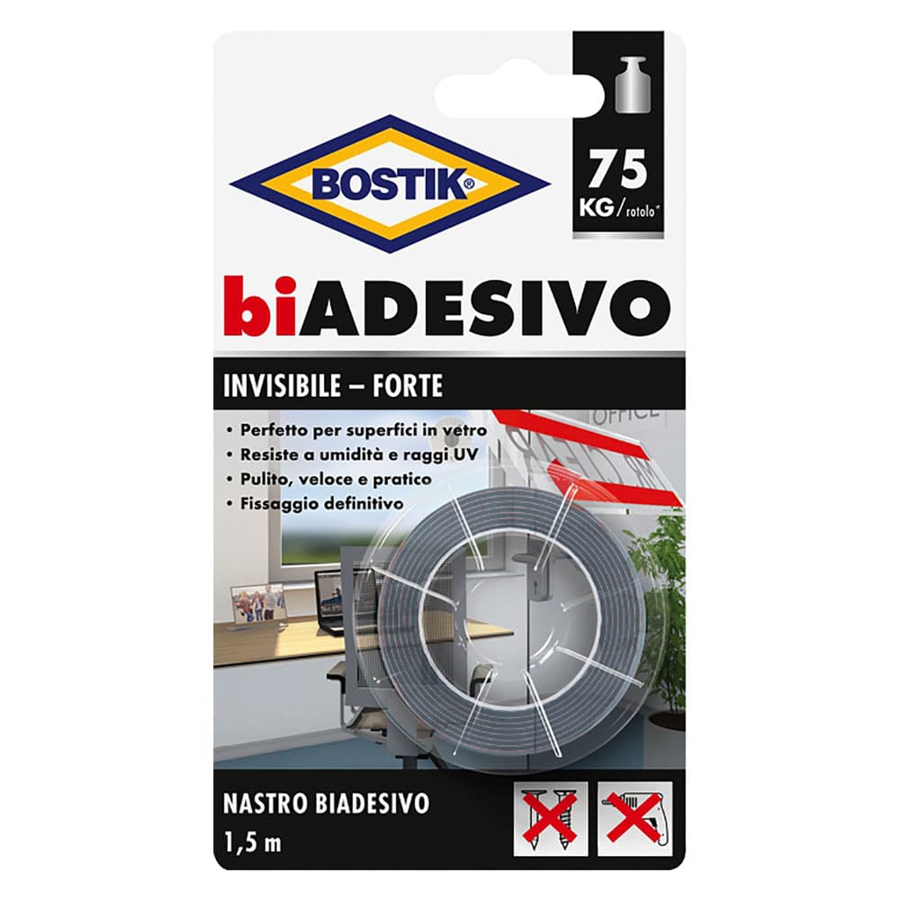 NASTRO BIADESIVO IN SCHIUMA INVISIBILE mm. 19 x 1,5 mt (6 PZ)