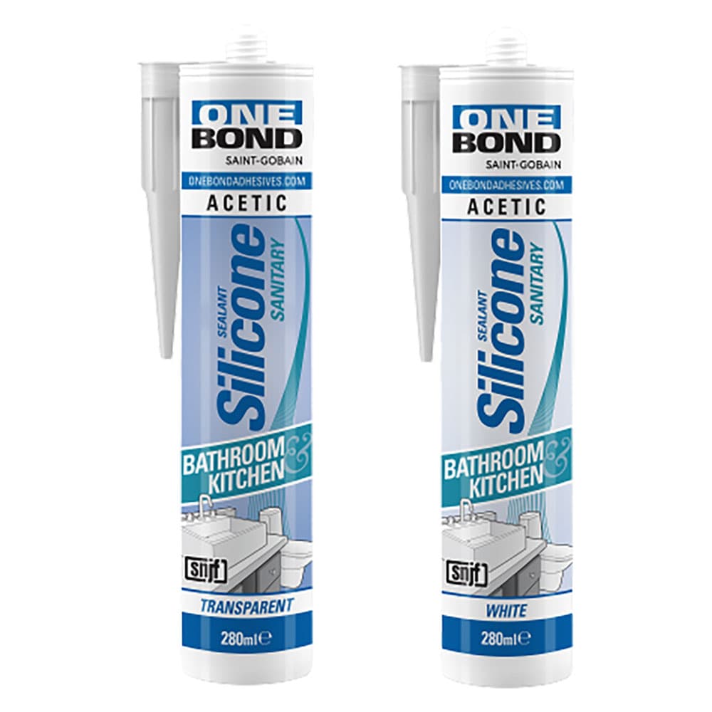 SILICONE ACETICO PER SANITARI  bianco ml 280 (12 PZ)