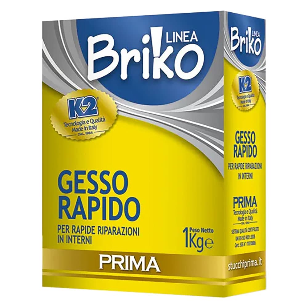 GESSO MURARIO RAPIDO 'BRIKO K2' Kg. 1 - scatola (12 PZ)