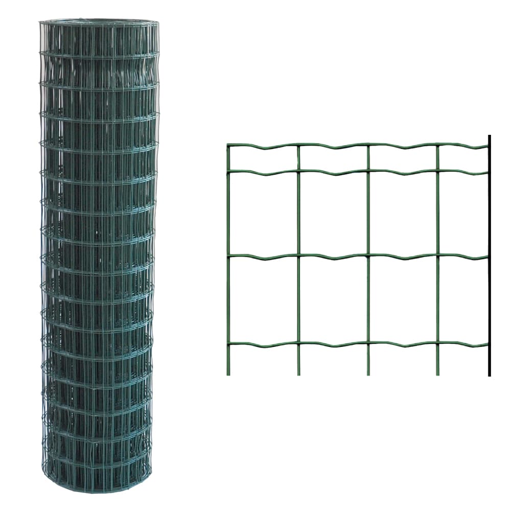 RETE ELETTROSALDATA PLASTIFICATA 76,2 x 63,5 Filo Ø mm. 1,6/2 - H. cm 120 x mt. 25