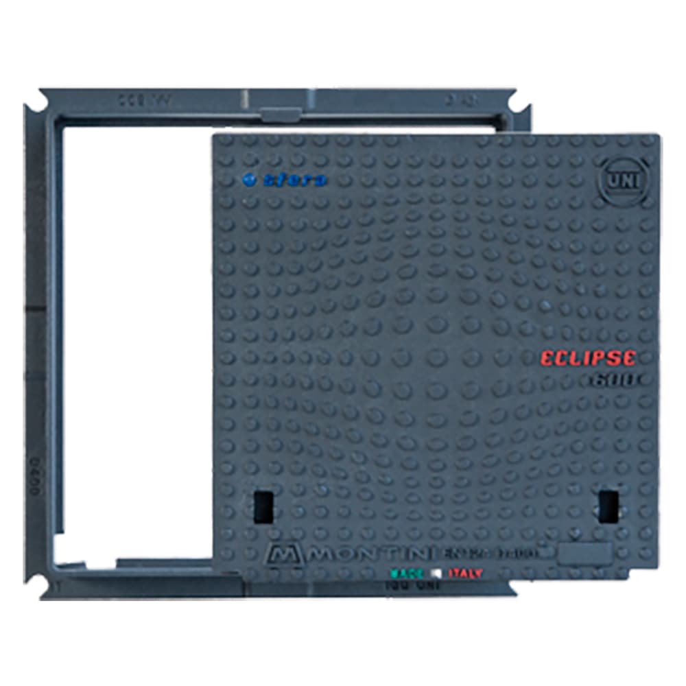 CHIUSINO IN GHISA CLASSE D400 ECLIPSE - 80 x 80 - Kg 76