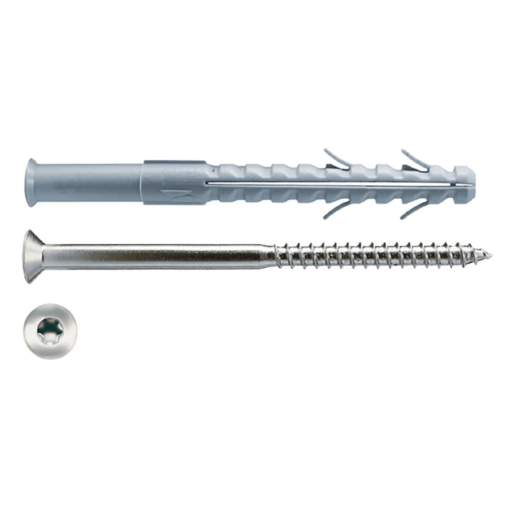 TASSELLO NYLON 'LATER CORNICE' C8A 140 LUVT 8 x 140 - vite Torx T30 5 x 145 (50 PZ)