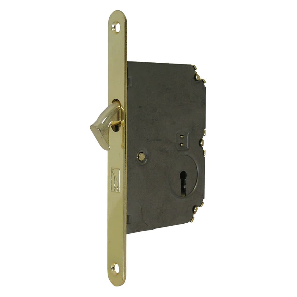 SERRATURA A GANCIO mm 50 - ottonata (6 PZ)