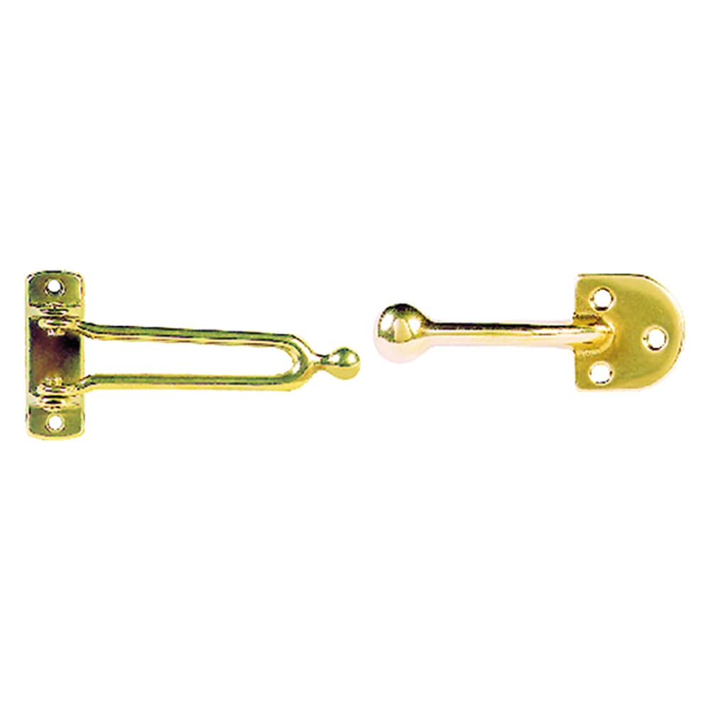 FERMAPORTA CON GANCIO ottone lucido (12 PZ)