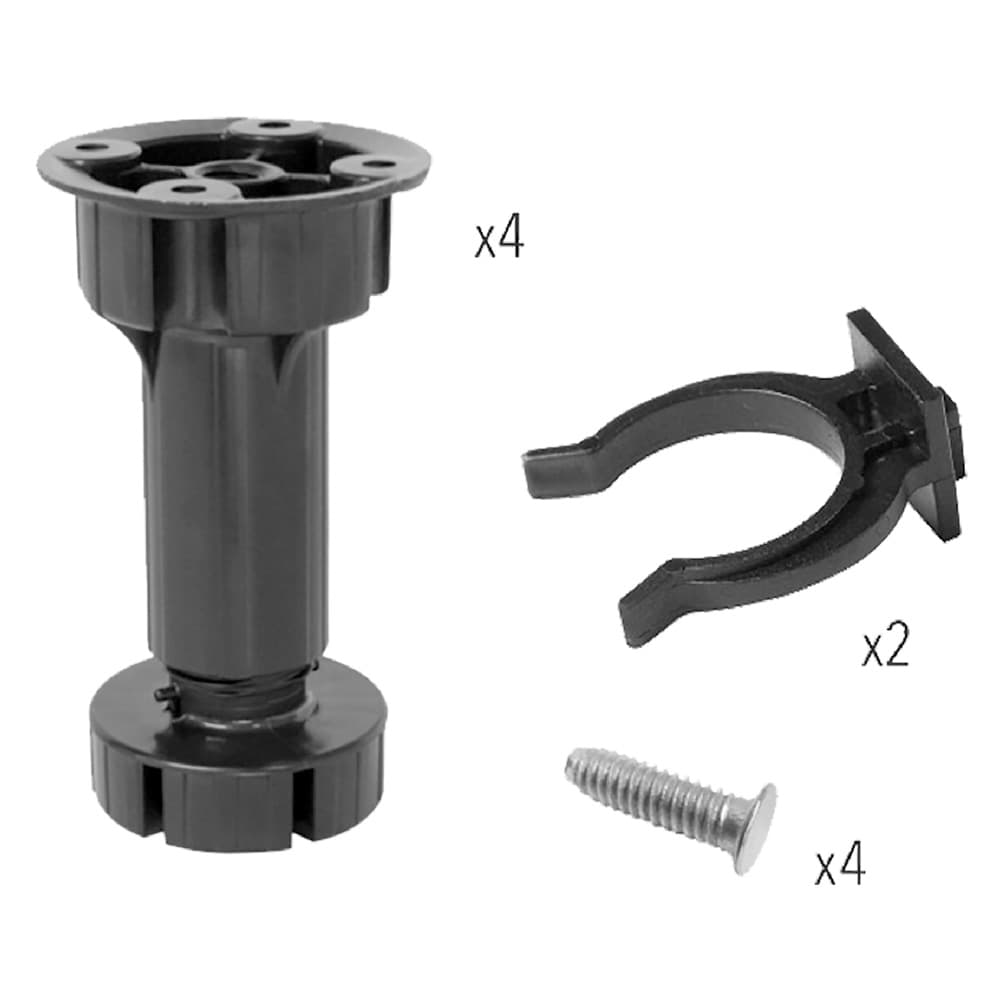 PIEDINO PER MOBILI REGOLABILE altezza registrabile mm 100 - 130 (4 PZ)