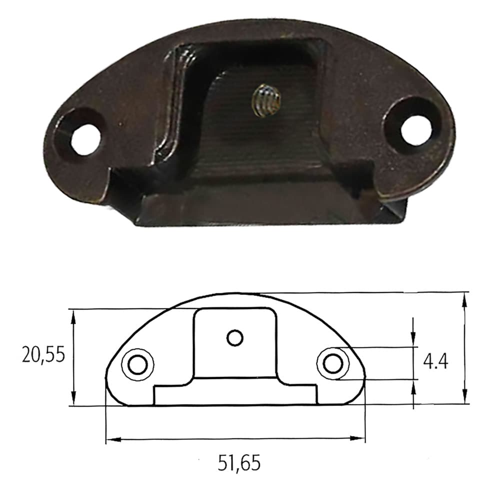 BASETTA PER CERNIERE MOBILI 'A0069' oro (50 PZ)