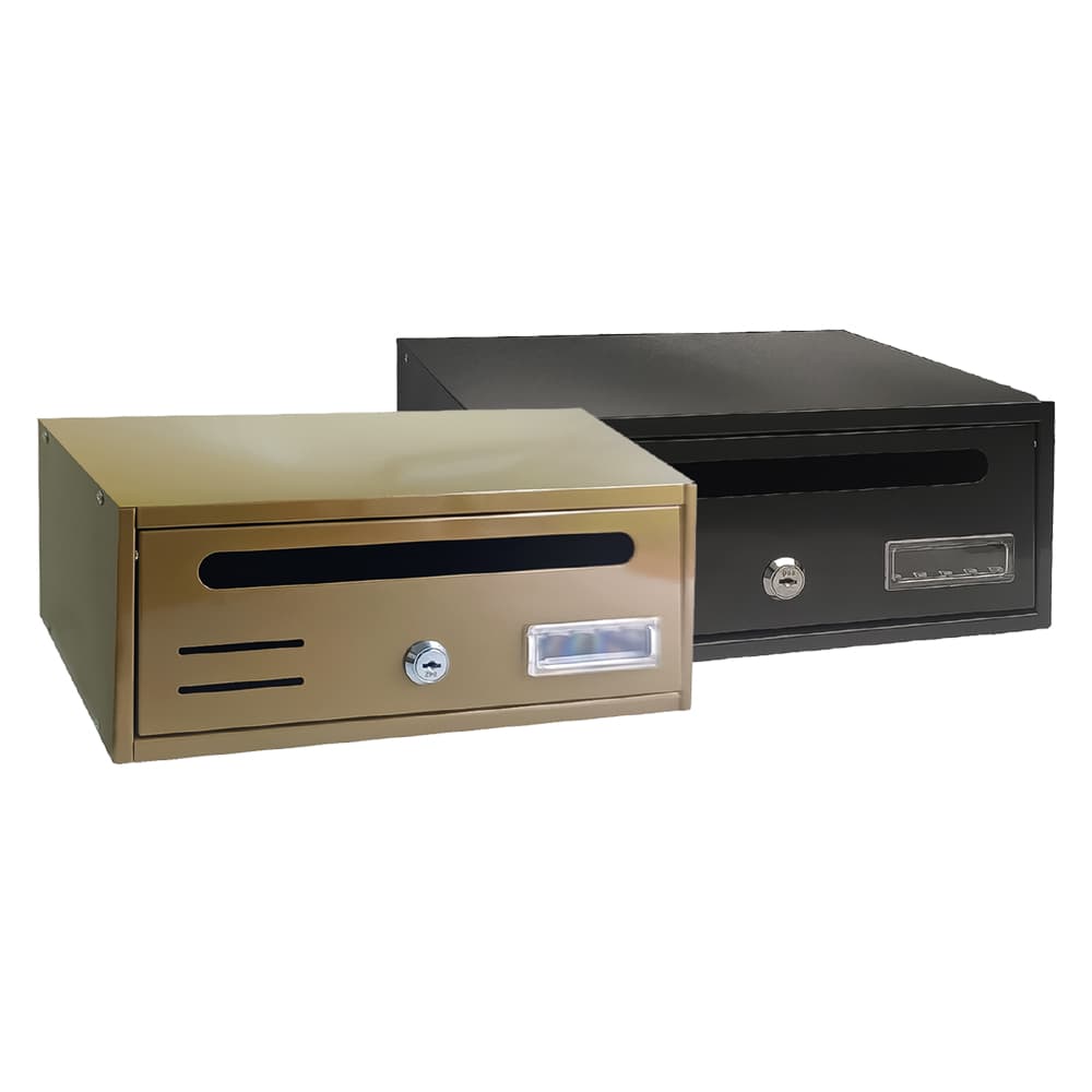 CASSETTA POSTALE SINGOLA ORIZZONTALE 1 posti - bronzata - cm. 30x17,5x H. 12