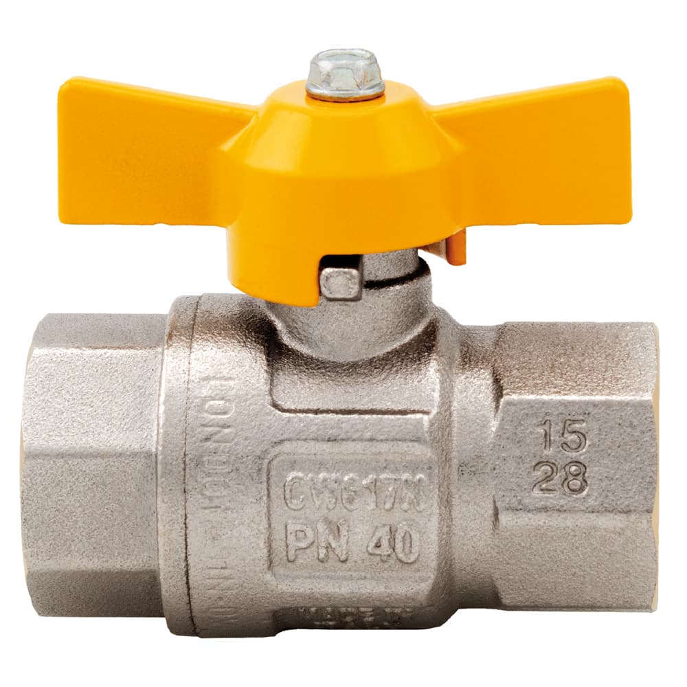 VALVOLA A SFERA PER GAS MANIGLIA A 'T' 3/4 FF (2 PZ)