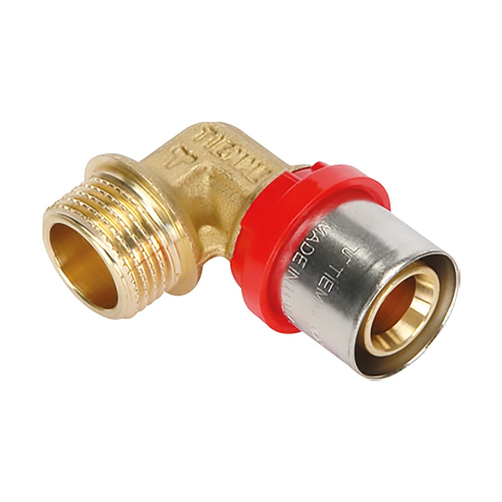 RACCORDO A PRESSARE CURVO '1654CT' 20 x 1/2 - maschio (10 PZ)