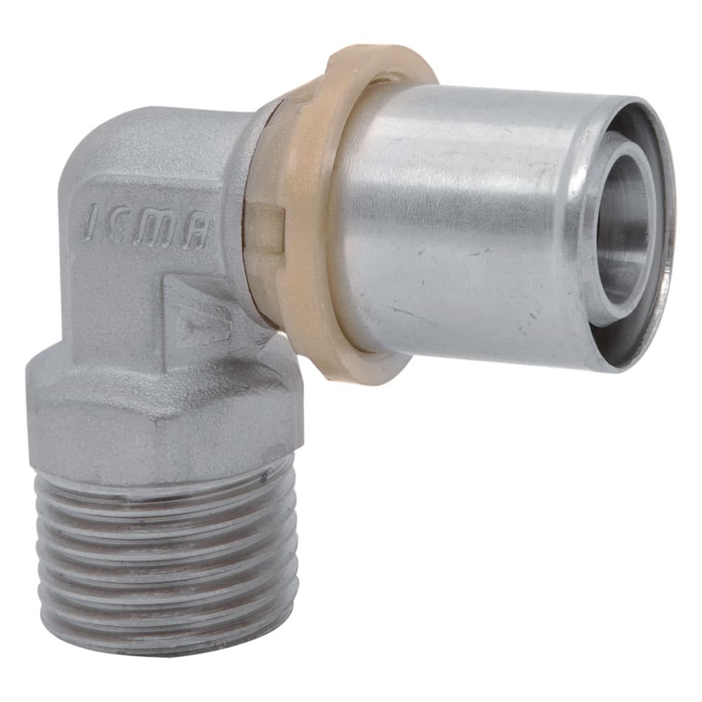 RACCORDO A PRESSARE CURVO 'ART. 404' 16 x 1/2 - maschio (10 PZ)