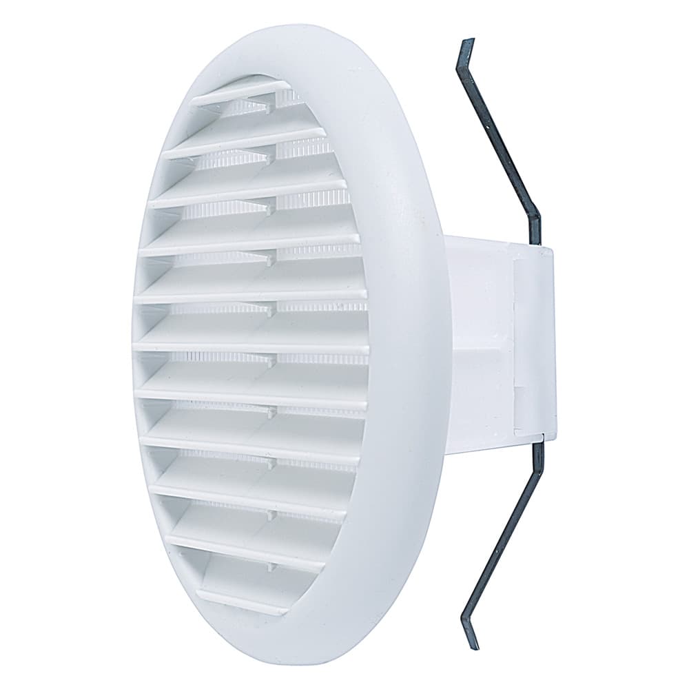 GRIGLIA AERAZIONE CON MOLLA RECLINABILE 90° ø 14,5 cm - foro 8 > 12,5 bianca (4 PZ)
