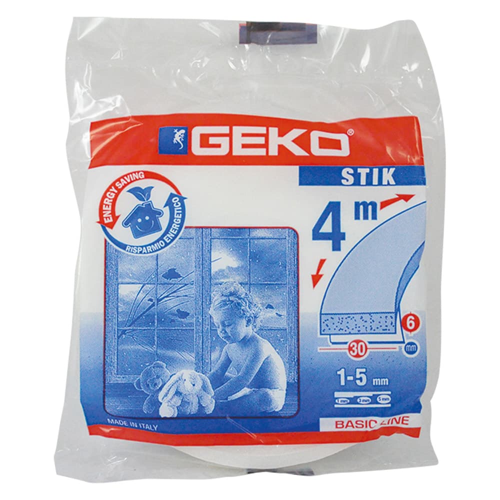 PARAFREDDO IN SPUGNA PER PORTE E FINESTRE 'STIK' mm 20 x mt. 4 - bianco (50 PZ)