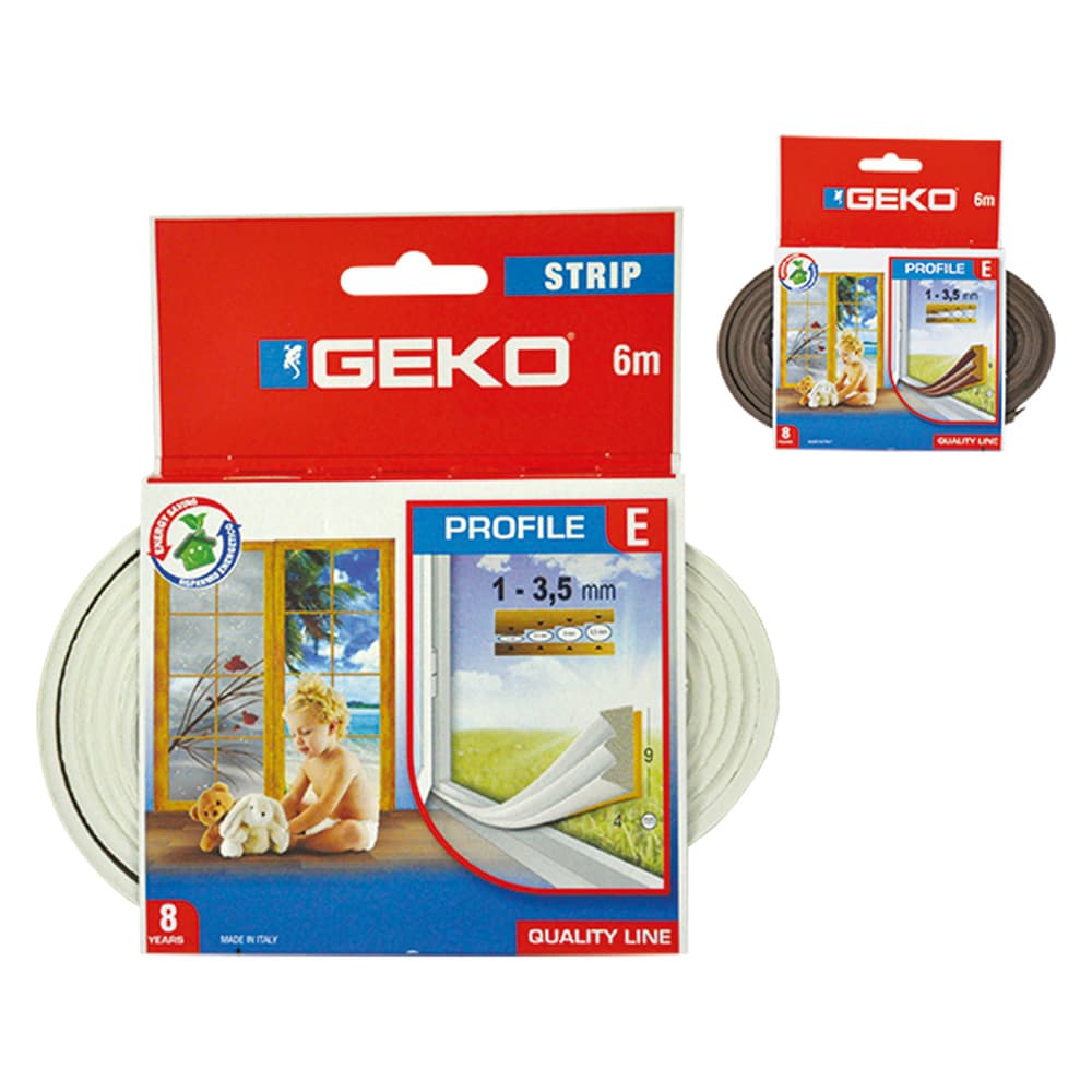 PARAFREDDO IN GOMMA PER PORTE E FINESTRE 'STRIP' mm 9 x mt. 6 marrone (12 PZ)