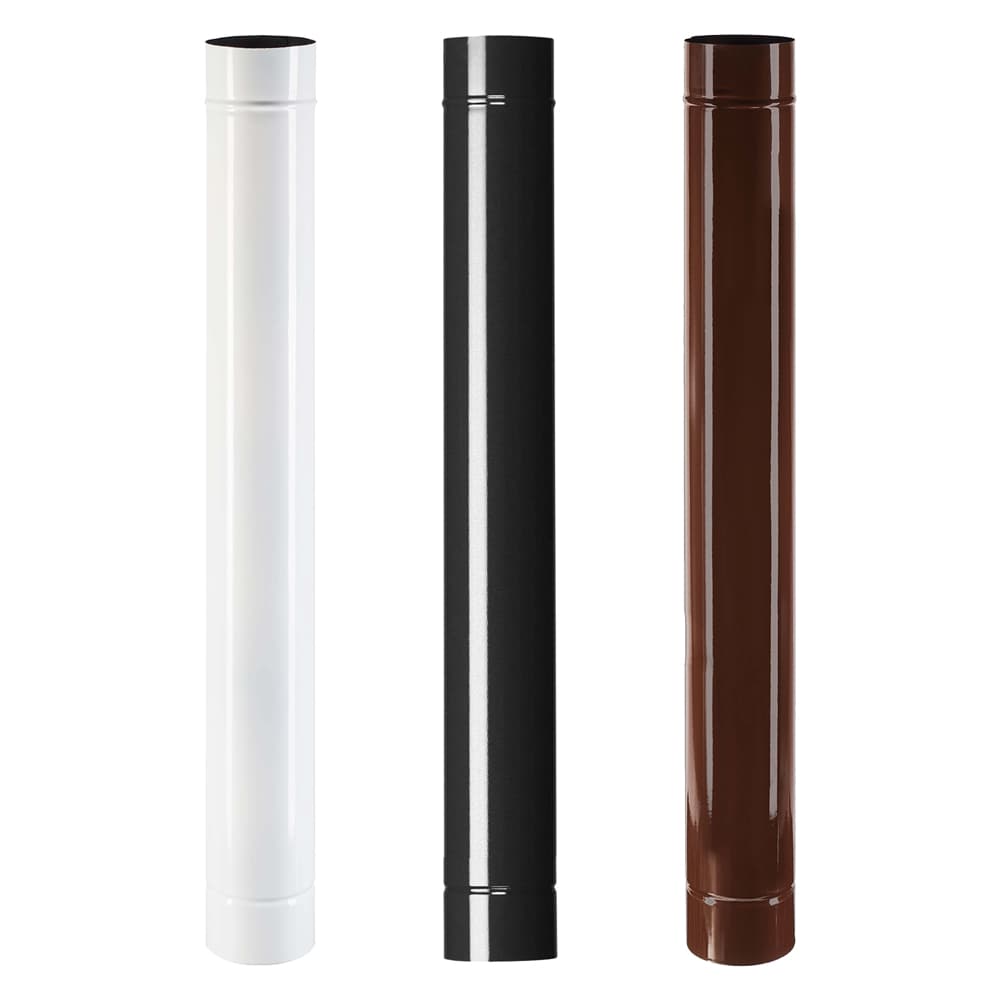 TUBO SMALTATO PER STUFE cm 100 ø 13 marrone