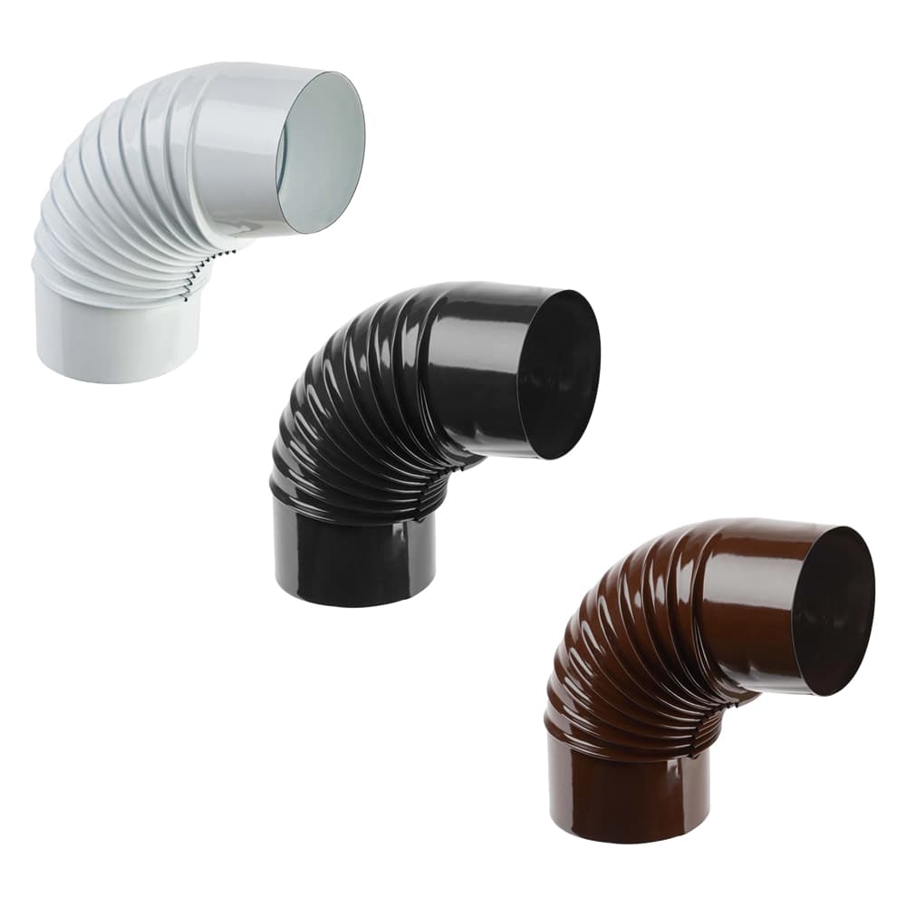 GOMITO SMALTATO PER STUFE ø 10 - 90° marrone