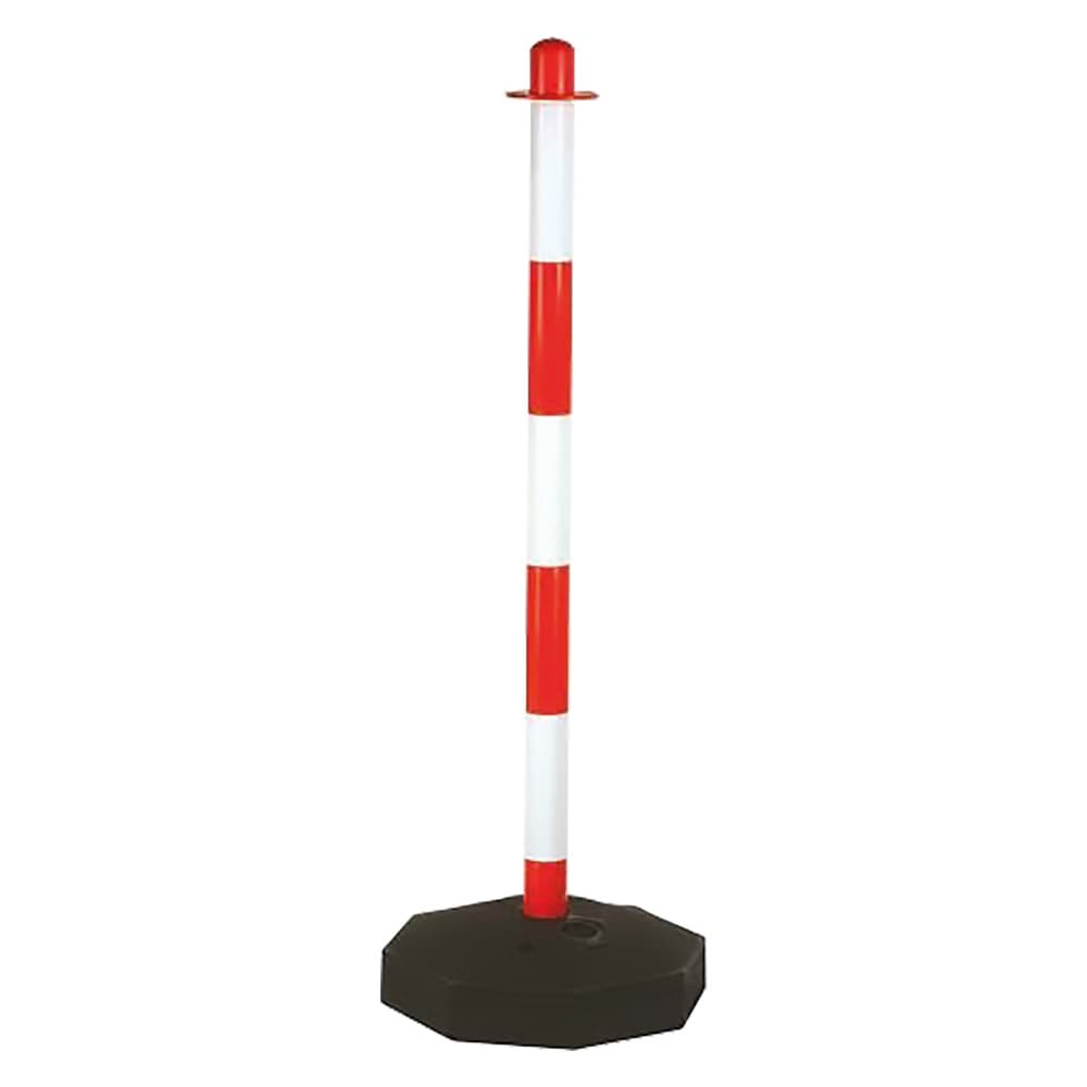 COLONNINA SEGNALETICA BICOLORE CON BASE cm 90 (10 PZ)
