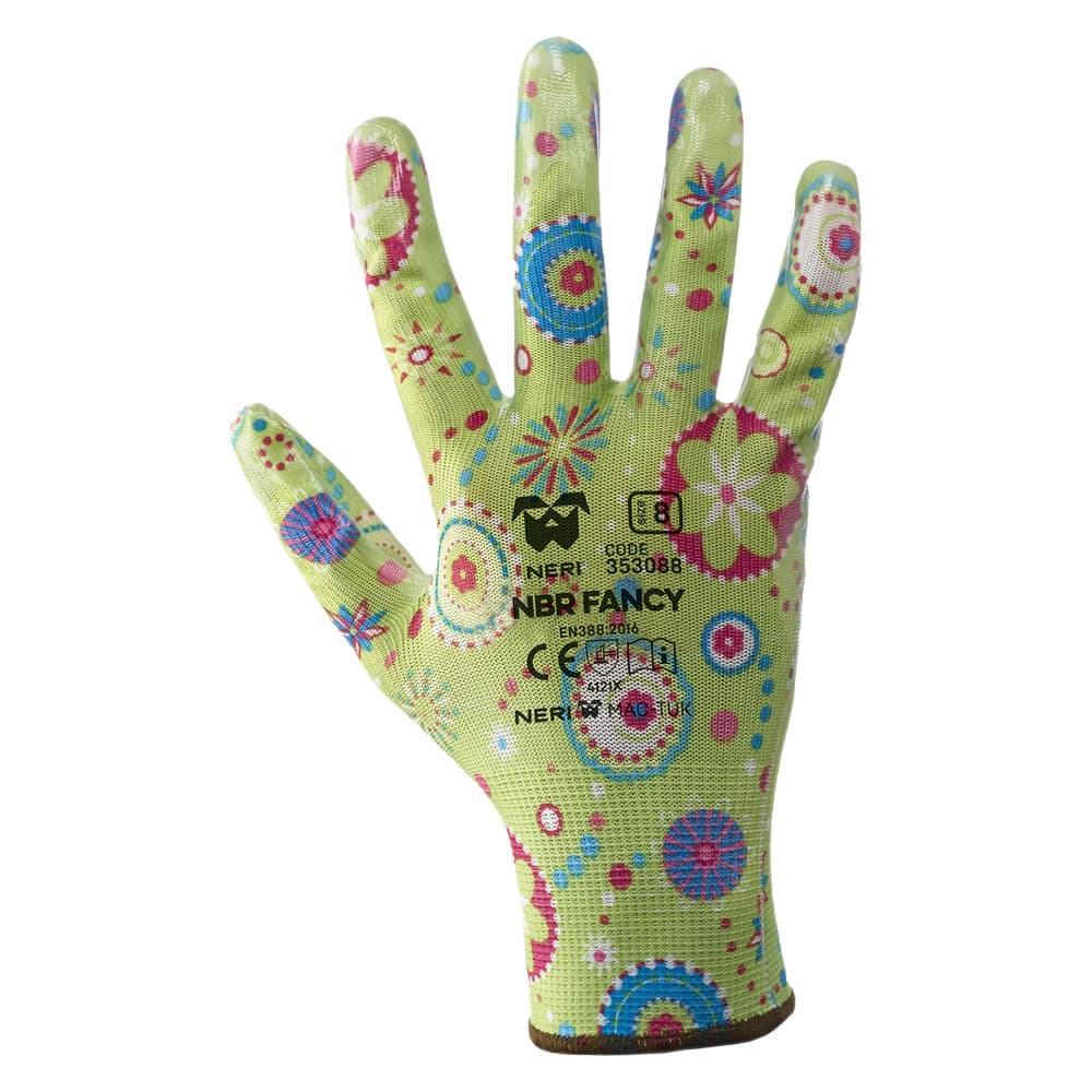 GUANTI POLIESTERE/NBR 'FANCY' Tg. 8 (12 CP)