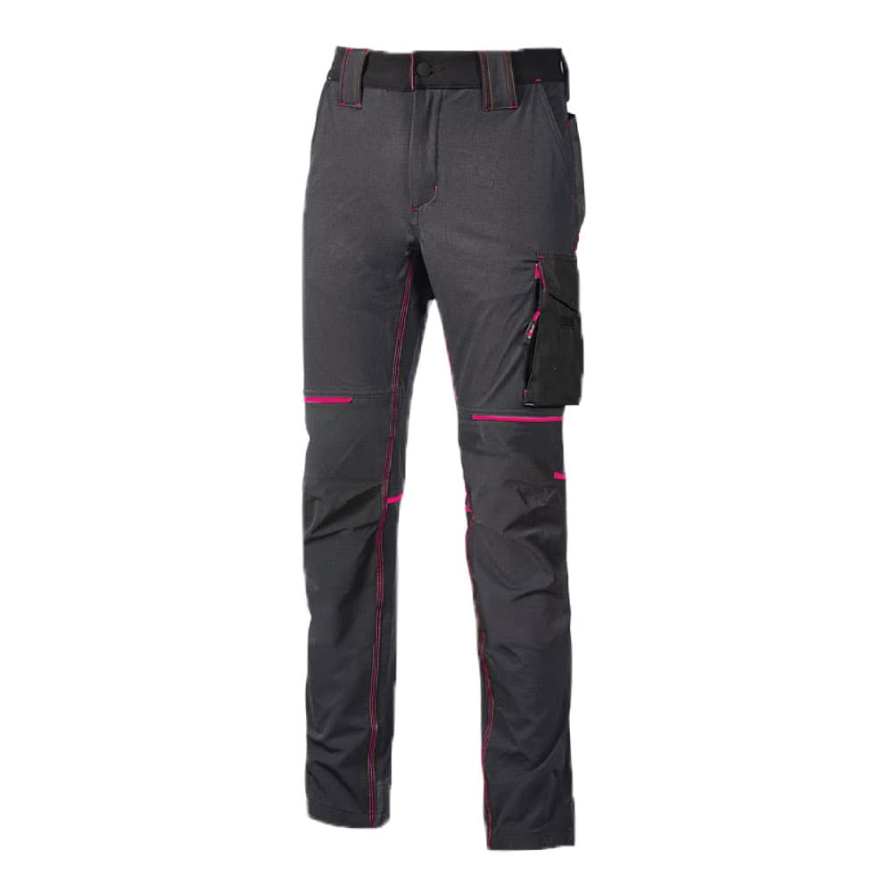 PANTALONE DA LAVORO 'WORLD LADY' M - colore grey fucsia