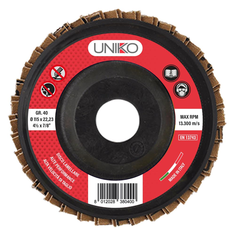 DISCO LAMELLARE PER FERRO ø 115 gr. 80 (10 PZ)