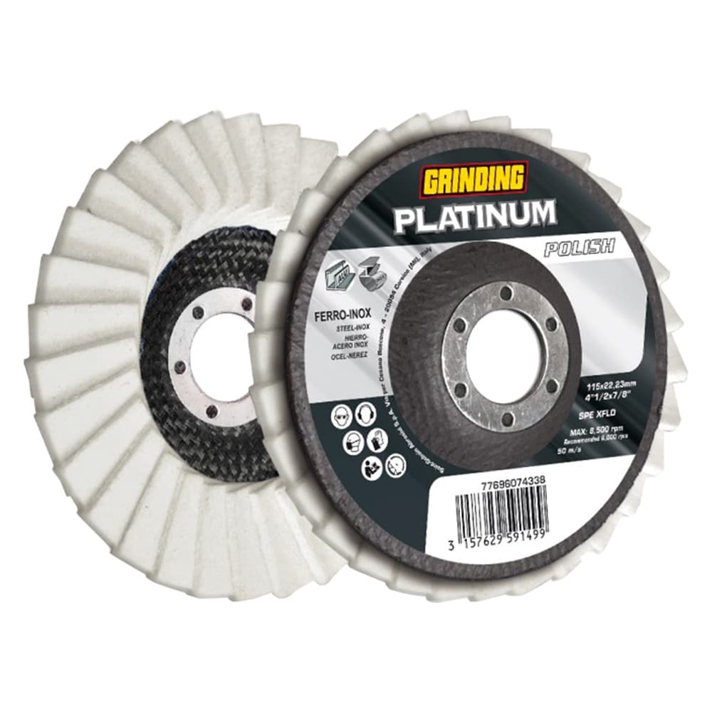 DISCO LAMELLARE 'PLATINUM POLISH' PER FERRO/INOX ø 115 x 22,23 mm (10 PZ)