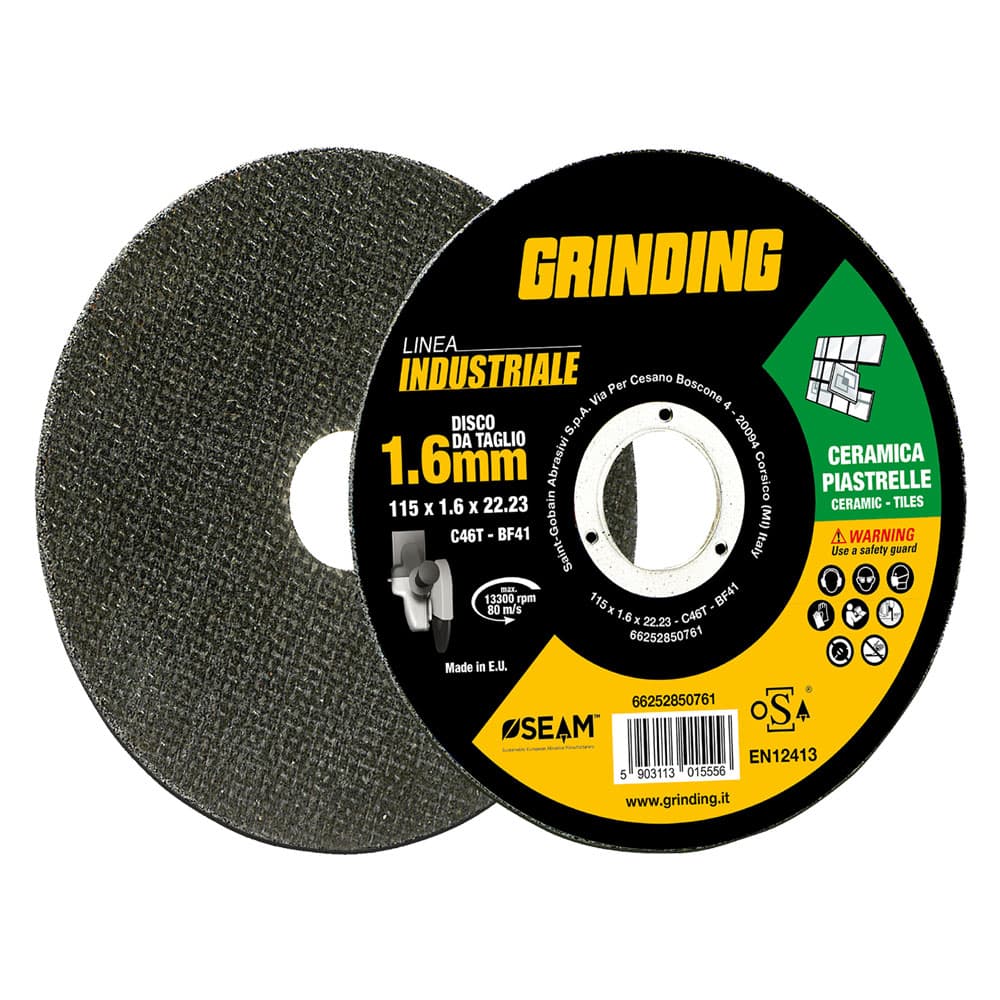 MOLA ABRASIVA PER MARMO/PIASTRELLE 'GRINDING LINEA INDUSTRIALE' ø 115 x 1,6 (10 PZ)