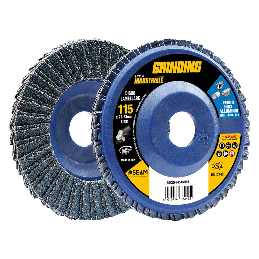 DISCO LAMELLARE PER ACCIAIO INOX 'GRINDING LINEA INDUSTRIALE' ø 115 gr. 100 (10 PZ)