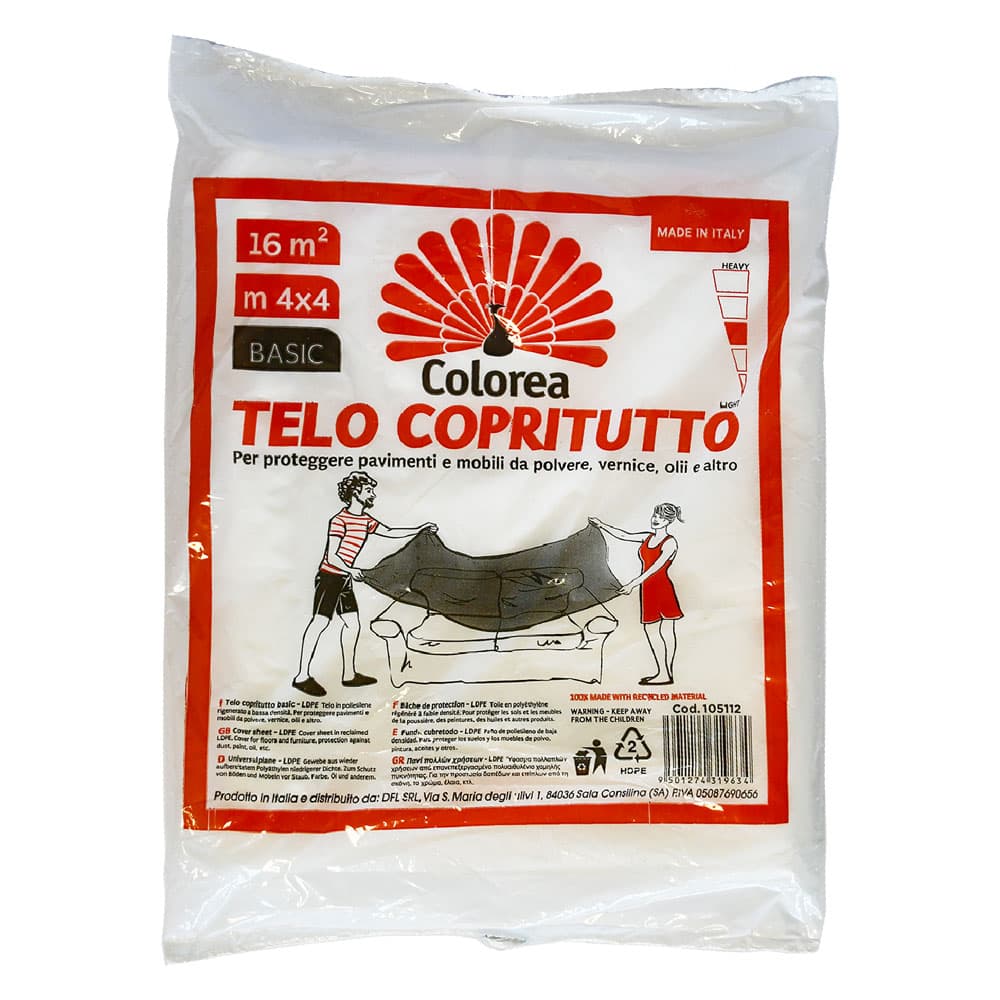TELO COPRITUTTO MULTIUSO mt 4 x 4 - gr. 110 circa (60 PZ)