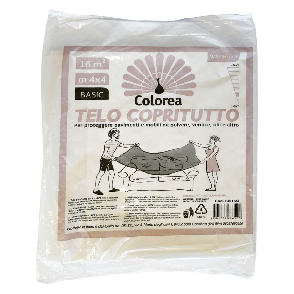 TELO COPRITUTTO MULTIUSO mt 4 x 4 - gr. 150 circa (60 PZ)
