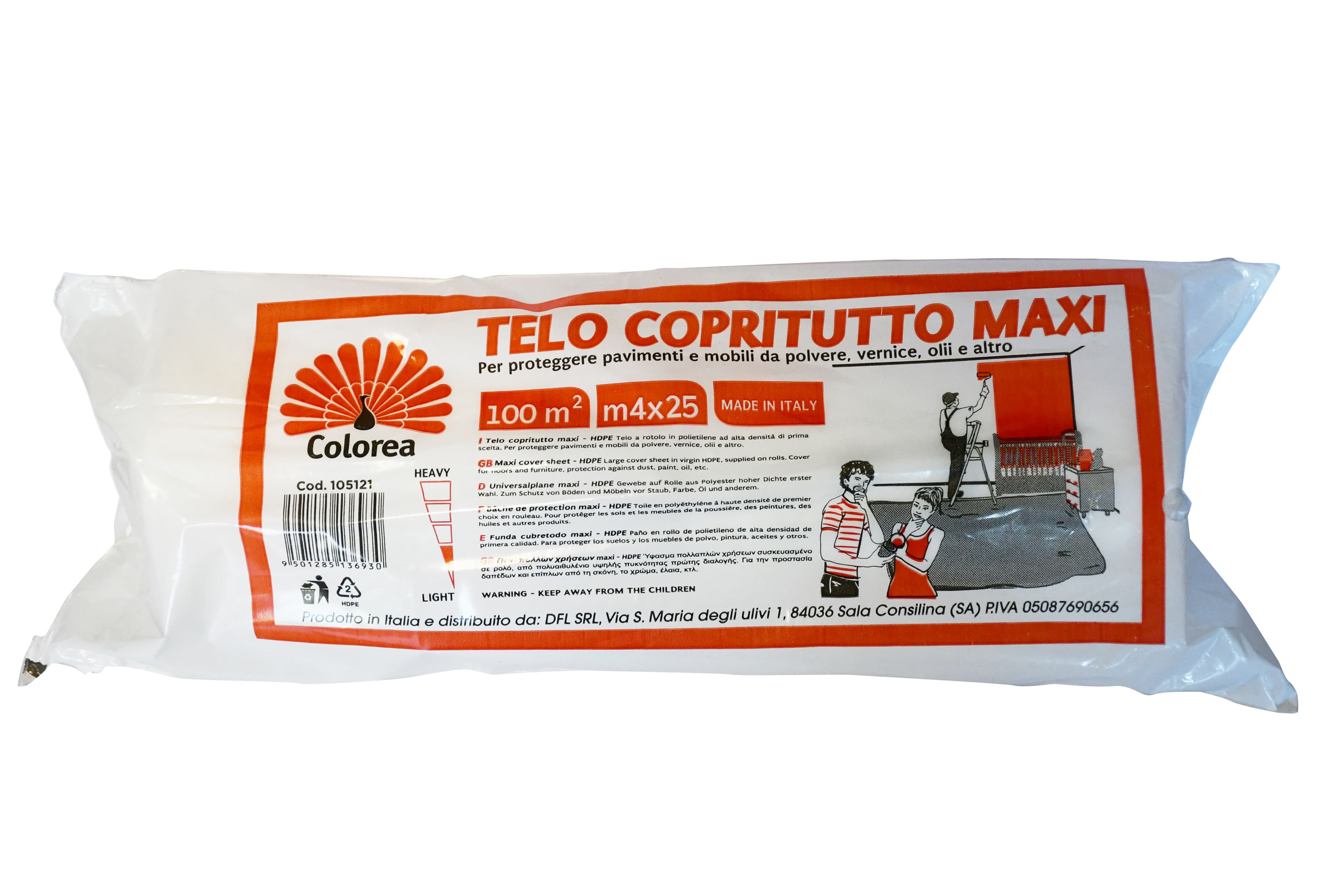 TELO COPRITUTTO MAXI mt 4 x 25 - gr. 670 (20 PZ)
