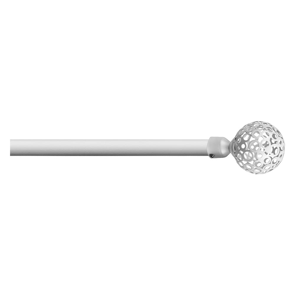 SCORRITENDA 'KIT FERRO' mod. 'Boccia fiore' col. bianco Ø 20/19 mm.