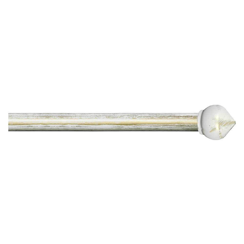 SCORRITENDA 'KIT FERRO' mod. 'Bulbo' col. avorio oro Ø 20/19 mm.