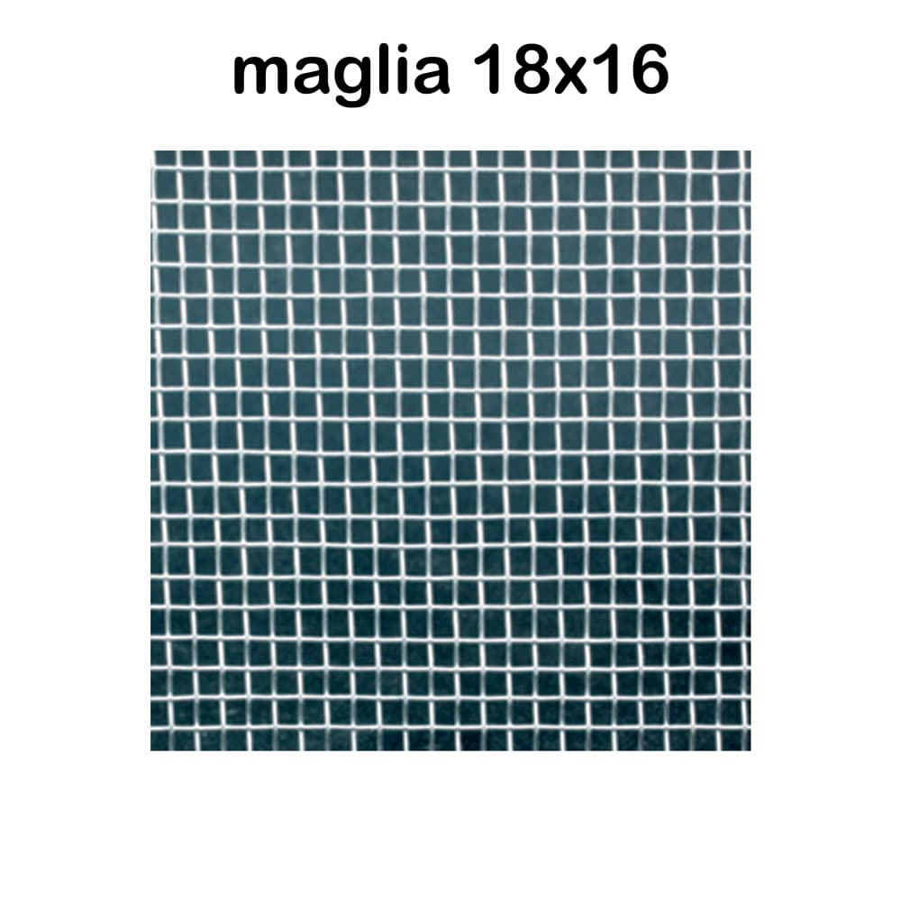 TELA ZANZARIERA ALLUMINIO mt 1,50 x 30 - maglia 18 x 16
