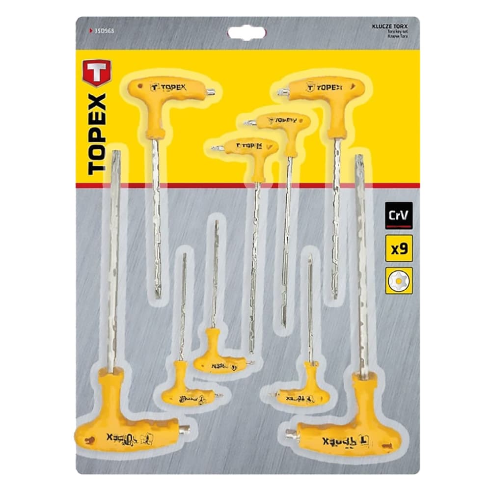 SERIE CACCIAVITI A 'T' RESISTANT-TORX 9 pz
