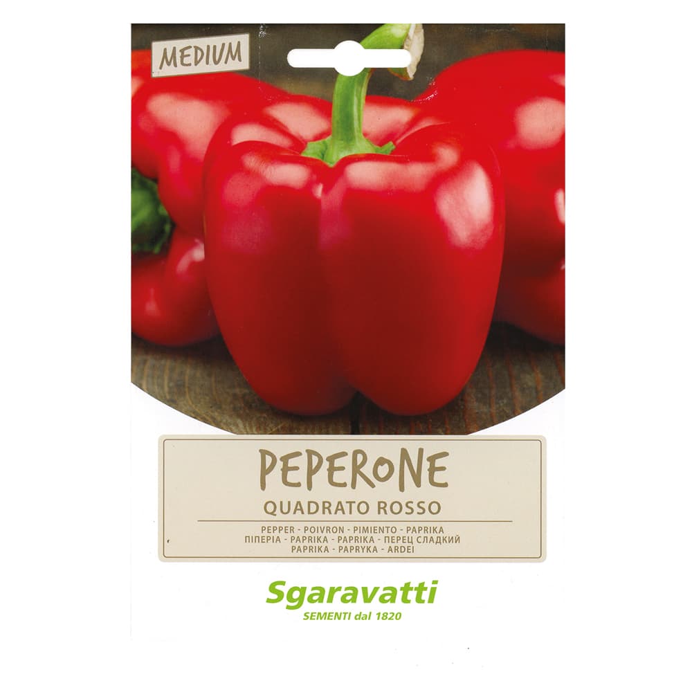 SEMI PER ORTAGGI E VEGETALI peperone quadrato asti rosso (20 PZ)