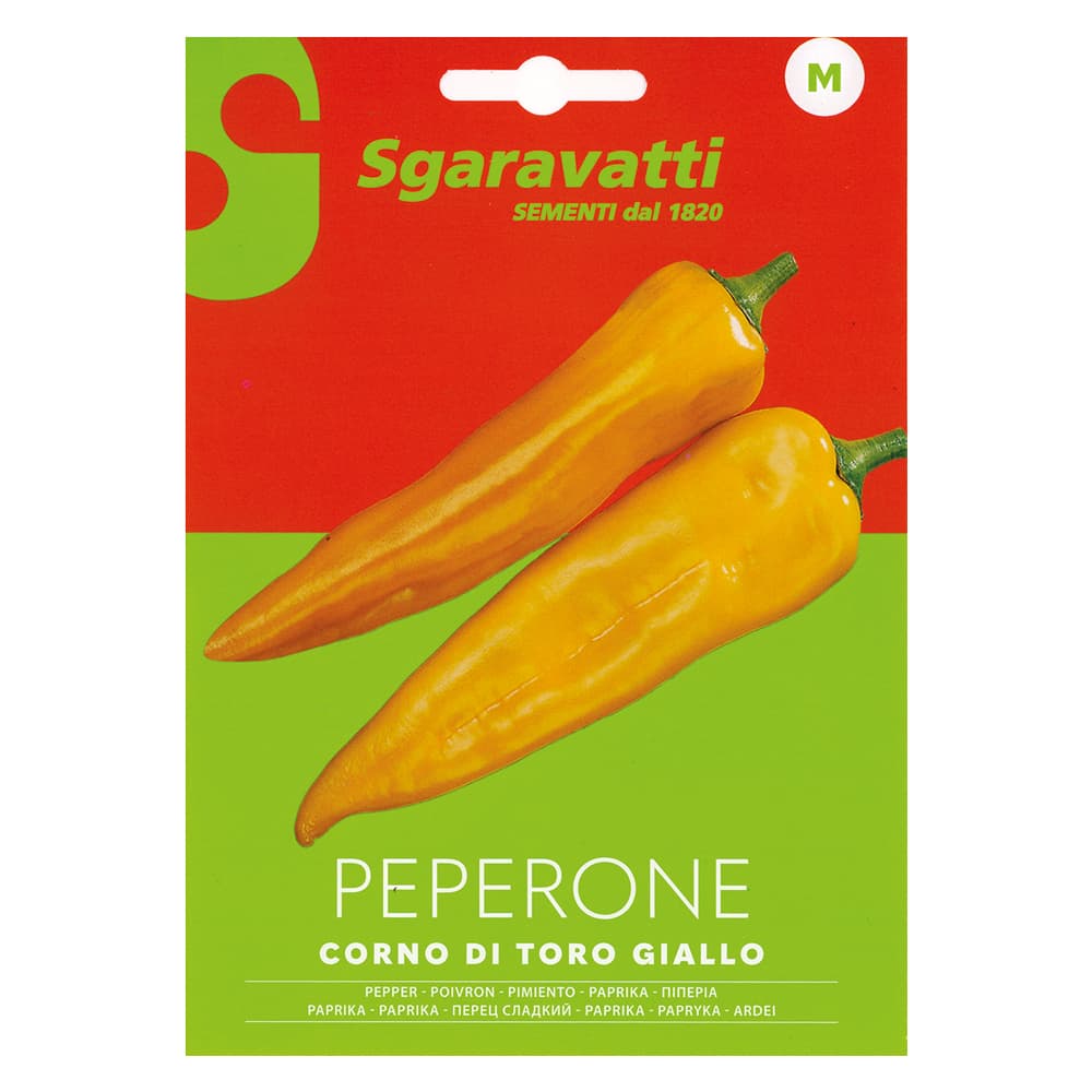 SEMI PER ORTAGGI E VEGETALI peperone corno di toro giallo (20 PZ)