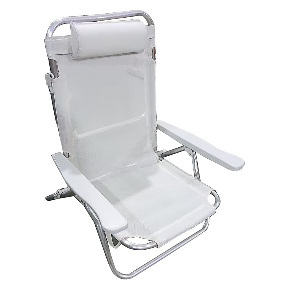 SPIAGGINA CON BRACCIOLI 'VIESTE' telo colore bianco (2 PZ)