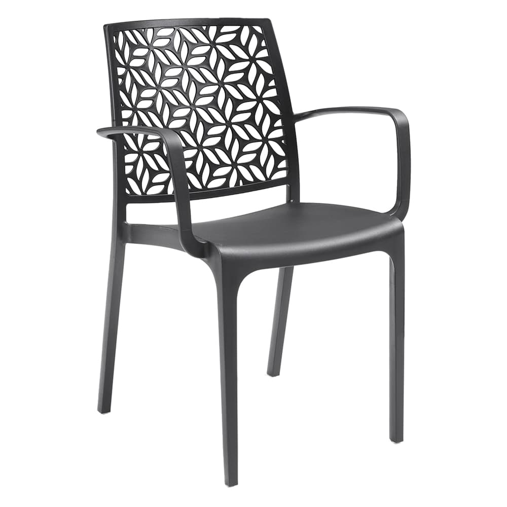 SEDIA IN POLIPROPILENE 'NINFA ARMCHAIR' grafite