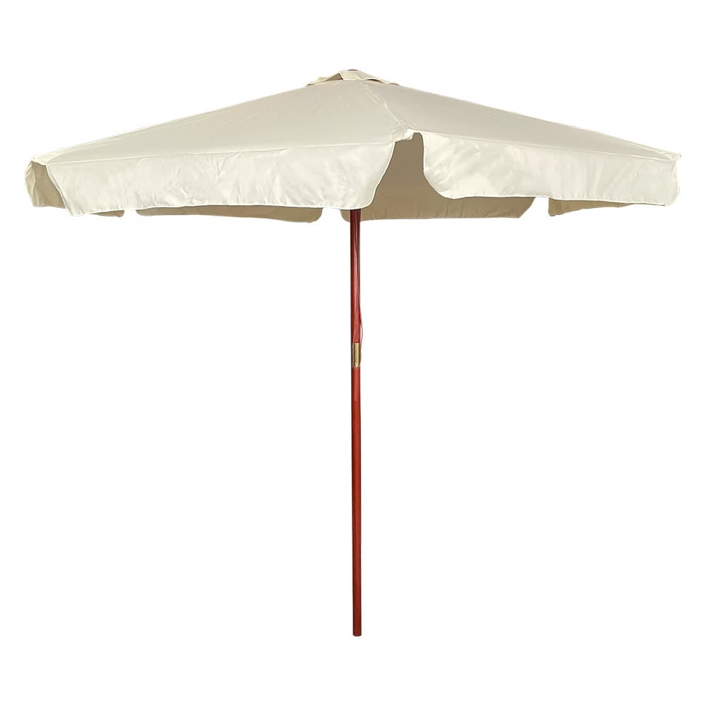 OMBRELLONE TONDO IN LEGNO Ø 250 cm - palo mm 38 - 6 stecche - bianco
